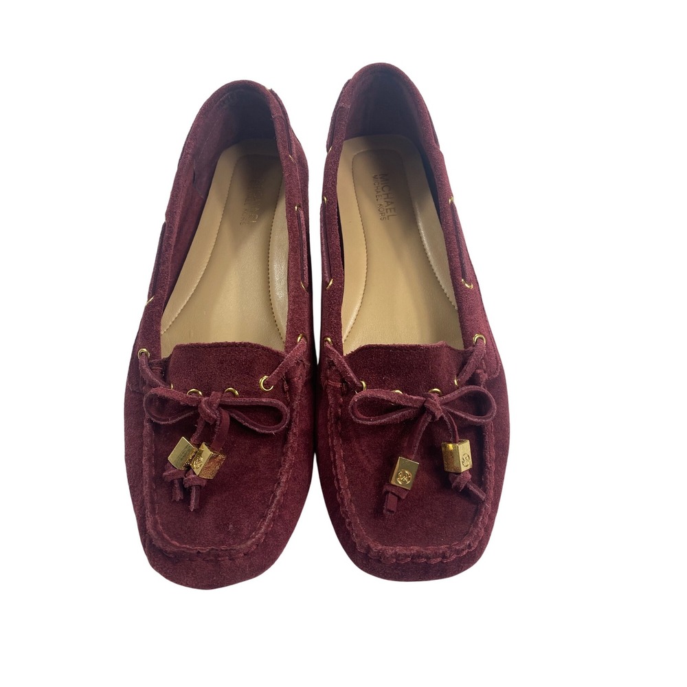 Michael Kors Loafers size 6 Burgundy Suede Tassel Flats Women